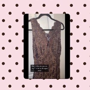 Elegant Brown Lace Dress